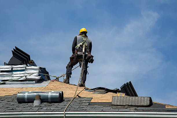 Professional Roofing technician working in Smyrna, NY
